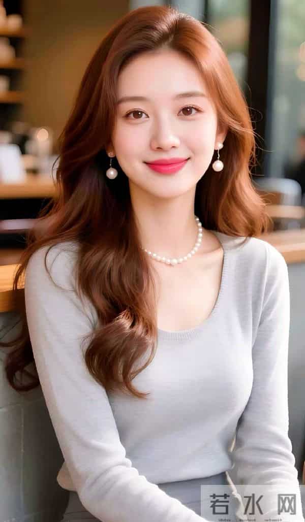 简约的灰色针织衫