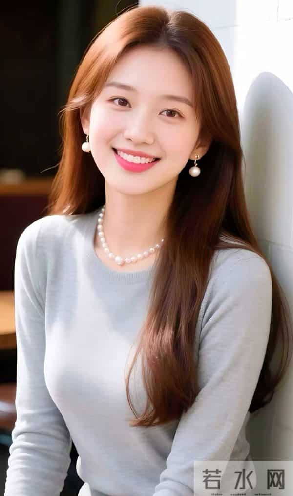 简约的灰色针织衫