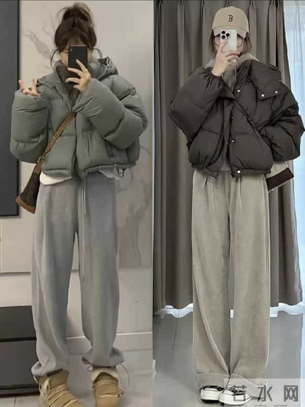冬季短款羽绒服搭配
