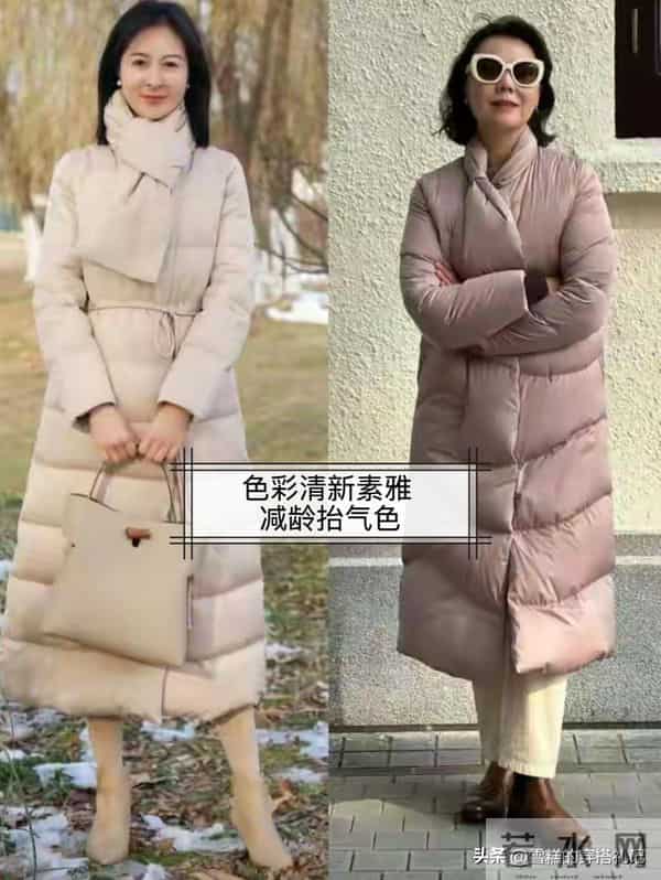 女人上了年纪后，还是穿“羽绒服+短靴”最好看！时髦保暖又气质
