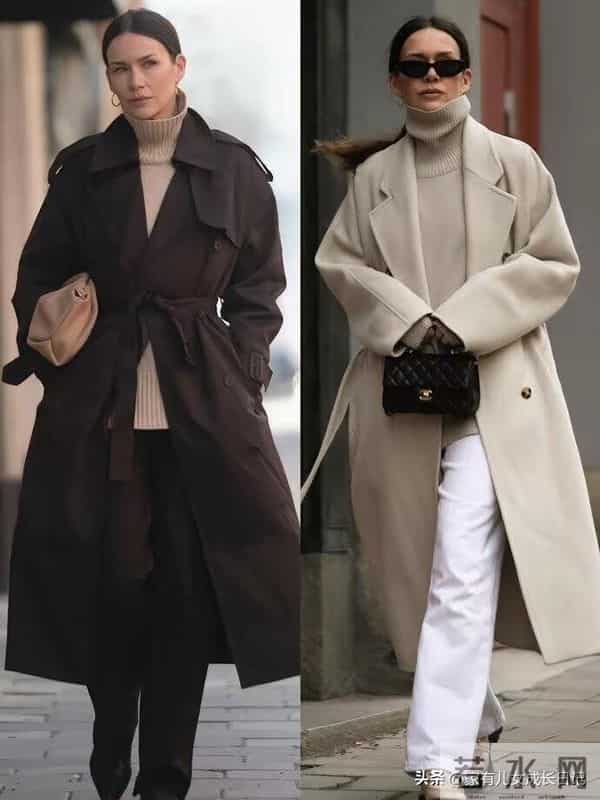 秋冬“ins博主风+通勤得体感”万能穿搭，驼色大衣+直筒牛仔极简