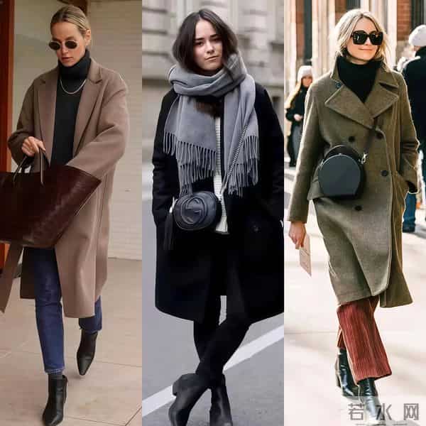 长大衣+短靴，又美又飒又洋气！