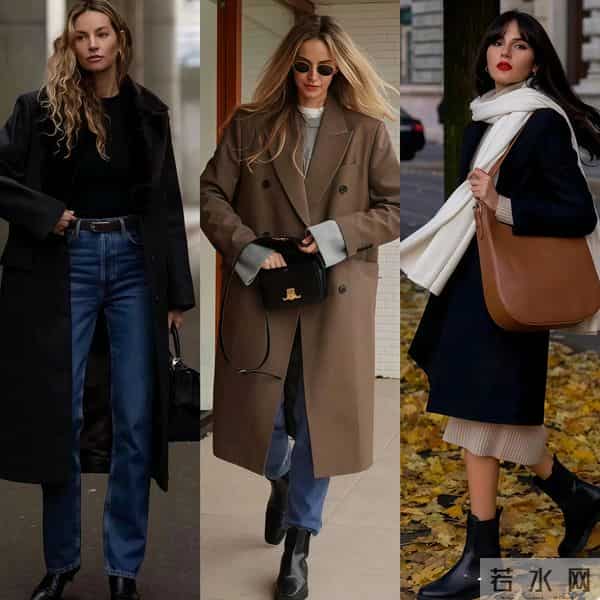 长大衣+短靴，又美又飒又洋气！