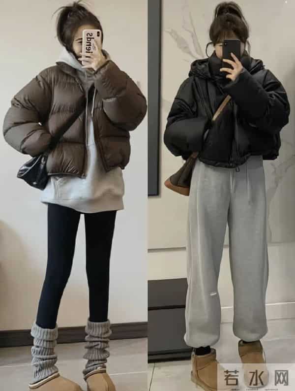 冬季短款羽绒服搭配