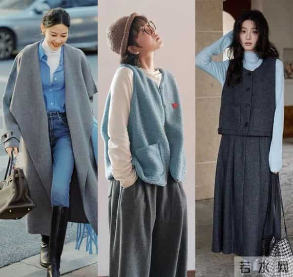 秋冬除了黑白灰，穿这个颜色也好美
