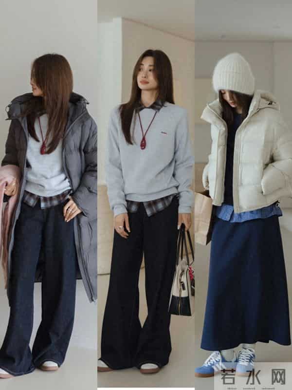 “羽绒服+下装”搭配，显瘦又温柔，普通人照着穿就赢了