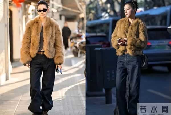 被上海女生街拍惊艳到:靴要长筒、外套带皮毛,时髦洋气还保暖!