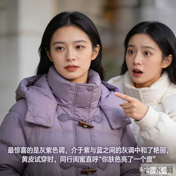 优衣库灰紫羽绒服封神！90%白鸭绒和3种穿搭，黄皮也显白