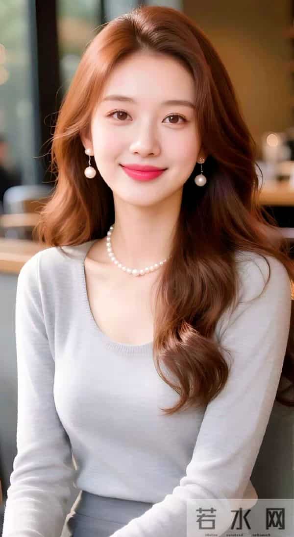 简约的灰色针织衫