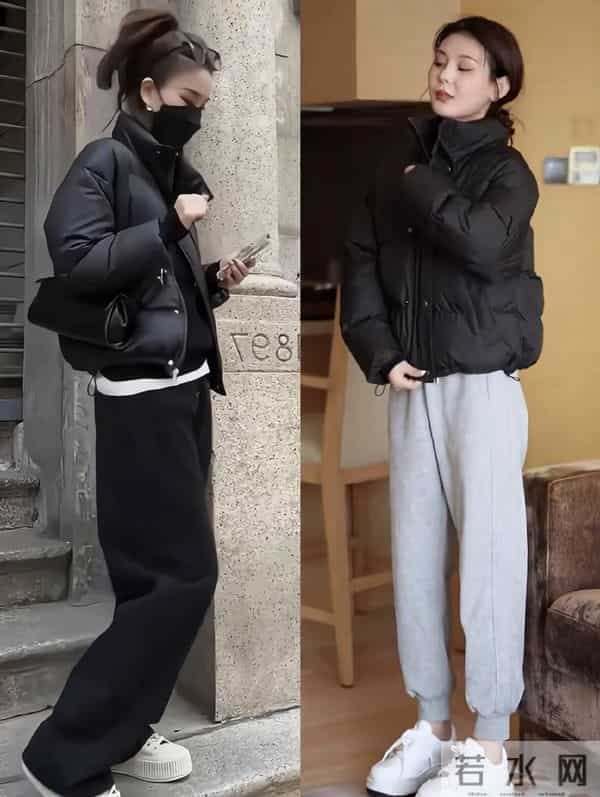 冬季短款羽绒服搭配