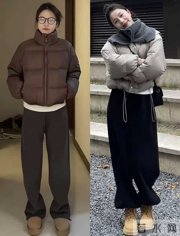 冬季短款羽绒服搭配