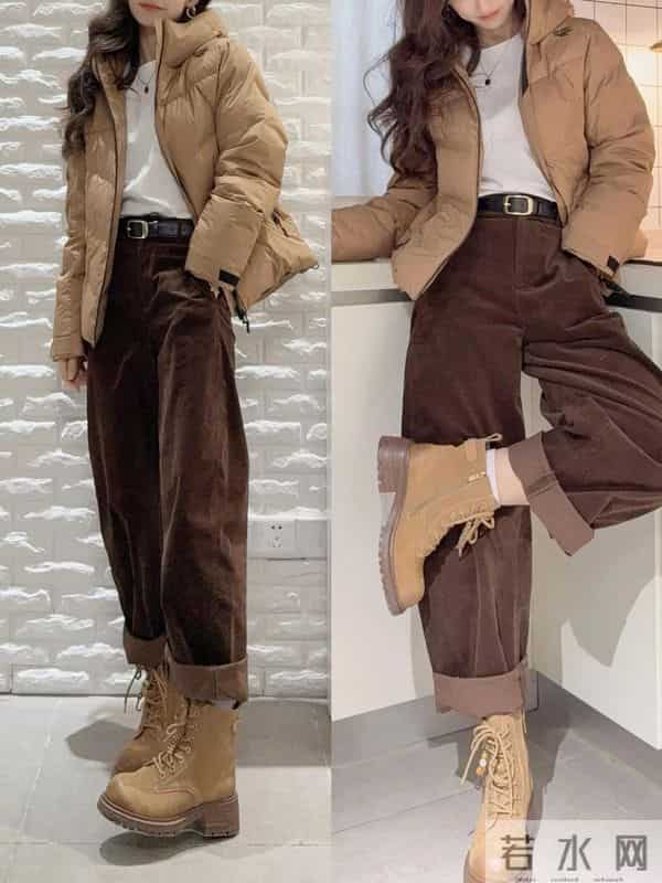 在冬天会穿驼色羽绒服，时髦又高级！