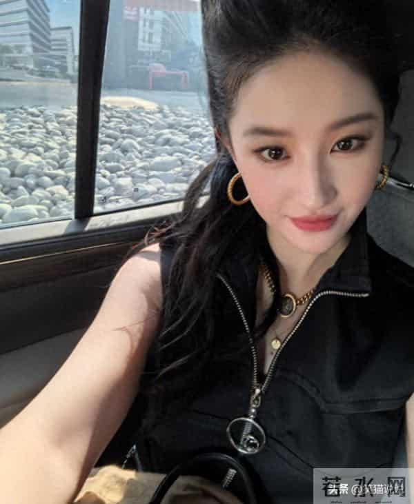 刘亦菲分享自拍照:笑容甜美气质佳,吊坠细节引热议