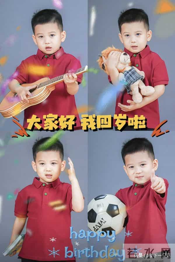 王雷四岁小儿子可爱像爸 大儿子肉嘟嘟像李小萌 一家四口共用一张脸