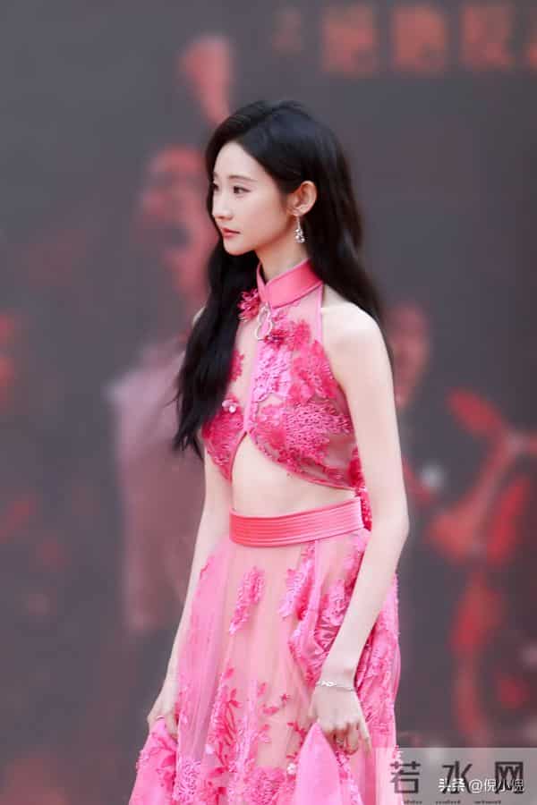 张艺凡~粉色镂空礼服,亮相第二十届华表奖