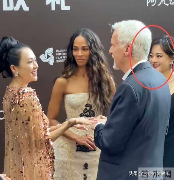三亚红毯上有趣一幕,章子怡和导演交谈眉开眼笑,孙俪站边成陪衬