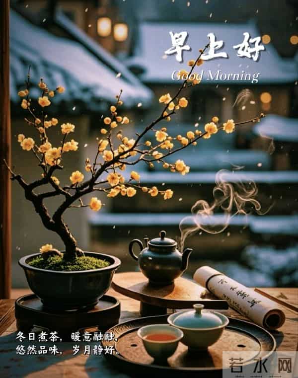 2025.12.10 冬天周三早安愉快！最新精美周三早上好温馨祝福语图片