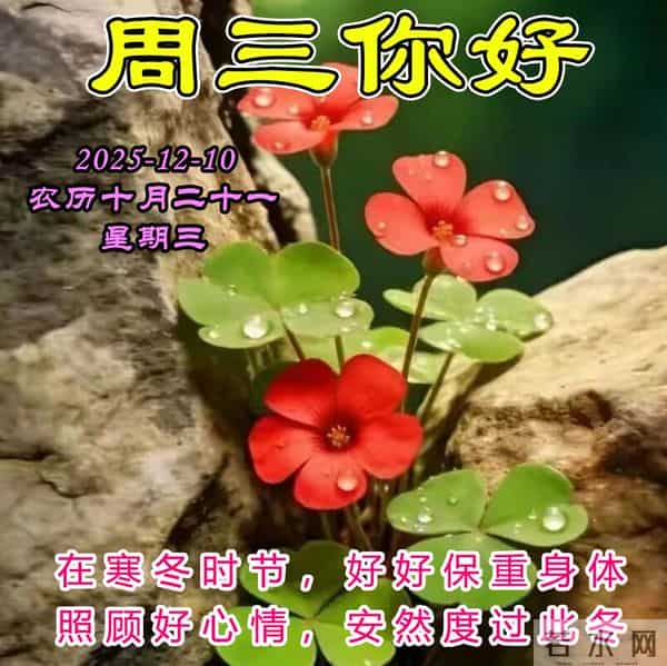 周三早安问候美图-幸福平安每一天!夕阳无限永不落