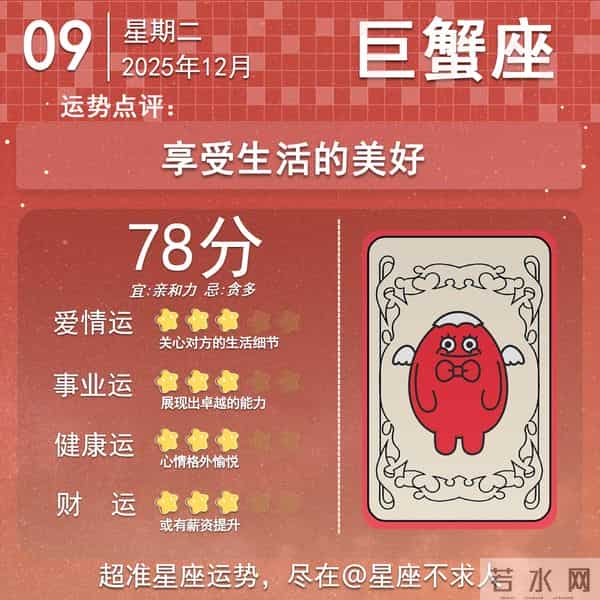 2025年12月9日十二星座运势