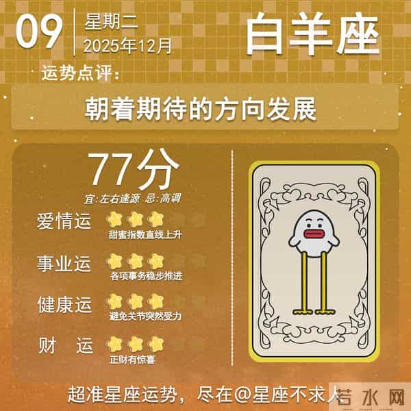 2025年12月9日十二星座运势
