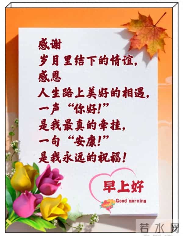 一抹晨安，一生情牵