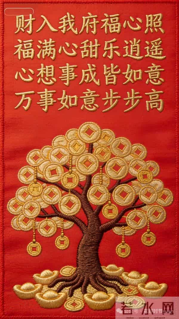 财入我府福心照,心想事成皆如意,万事如意步步高