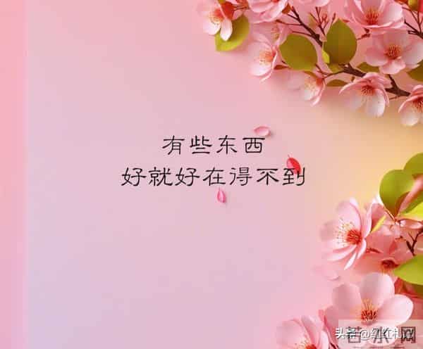 有些东西，好就好在得不到。