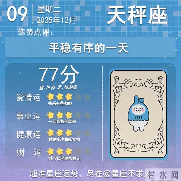 2025年12月9日十二星座运势