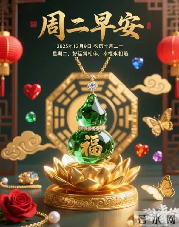 2025年12月9日早上好 早上好温馨问候祝福语 早安精美图片 周二愉快