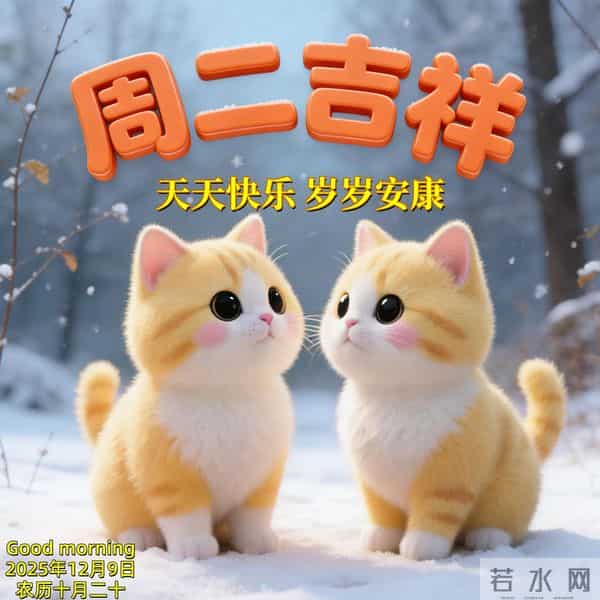 2025年12月9日星期二-创意问候祝福语、最新版早安漂亮图片