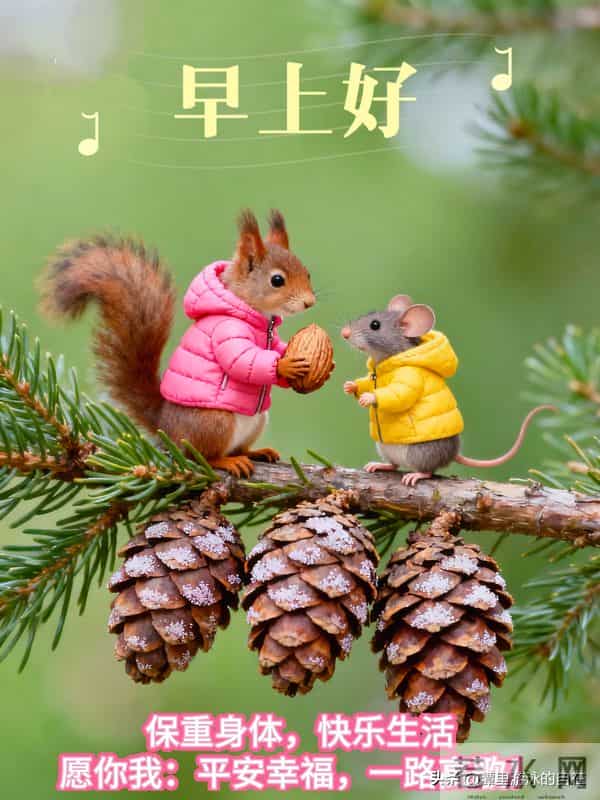 “周三早安这样发,心情美丽、身体棒棒、生活旺旺~”