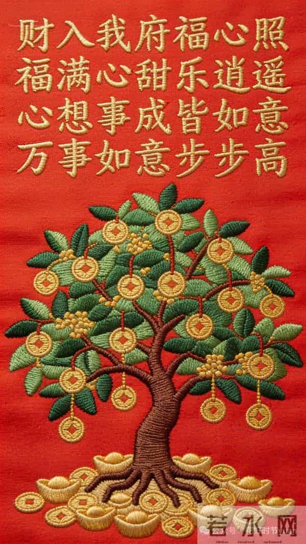 财入我府福心照,心想事成皆如意,万事如意步步高