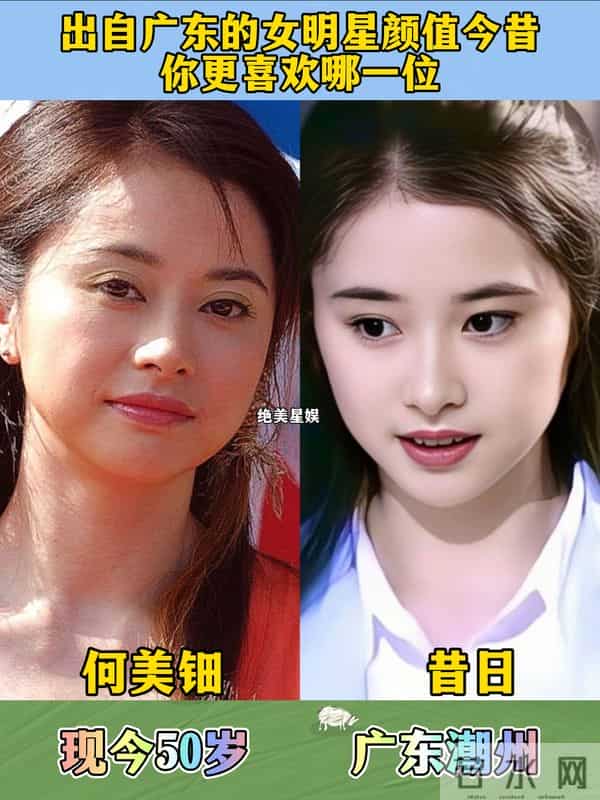 出自广东的女明星颜值今昔，有的变化较大，你认识几位呢