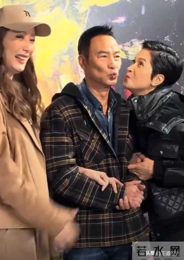 70岁任达华当着老婆的面 和60岁邵美琪亲嘴靠肩膀 霍启刚也到场支持
