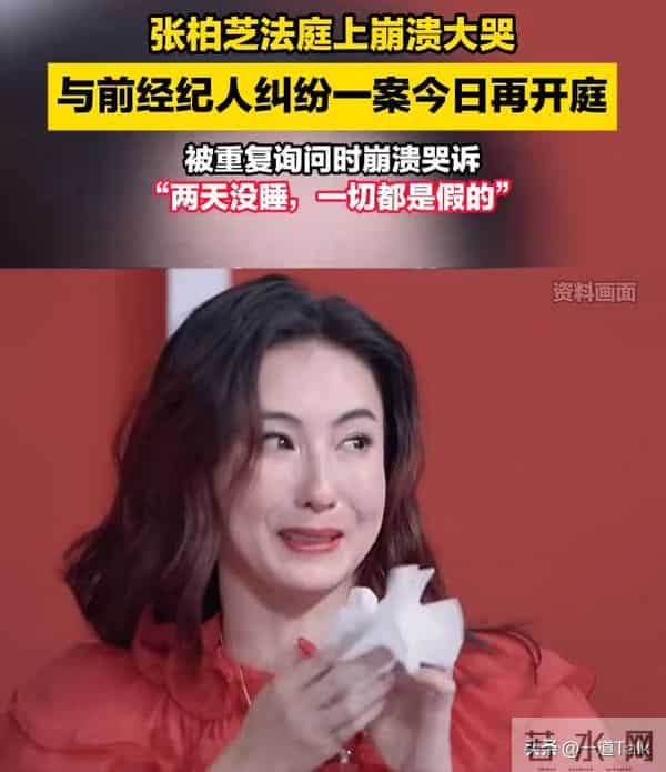 张柏芝香港法庭失控落泪：两天没睡，一切都是假的