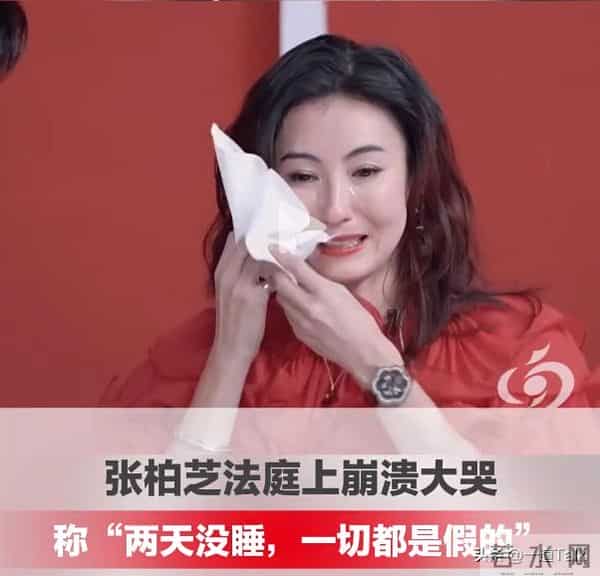 张柏芝香港法庭失控落泪：两天没睡，一切都是假的