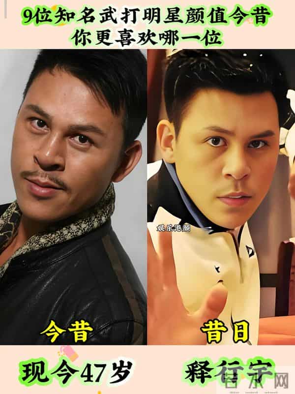知名武打明星演员颜值今昔,有的变化较大,你认识几位呢