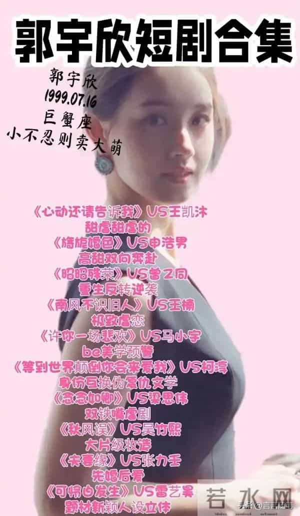 2025年的短剧演员有多疯狂，郭宇欣仅第7,第1名累计播放量超170亿