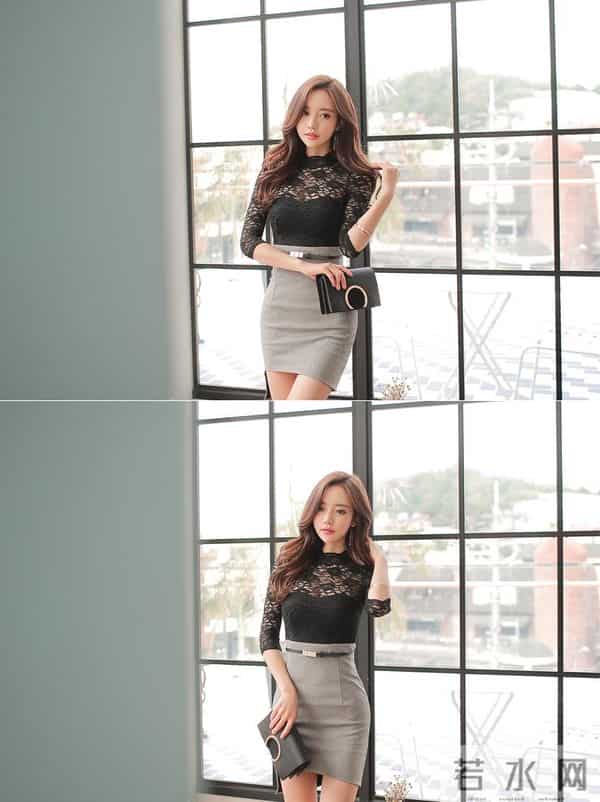 孙允珠 经典中式绣花深黑半搭职业装