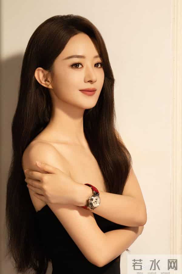 赵丽颖 黑色抹胸裙 穿的真性感