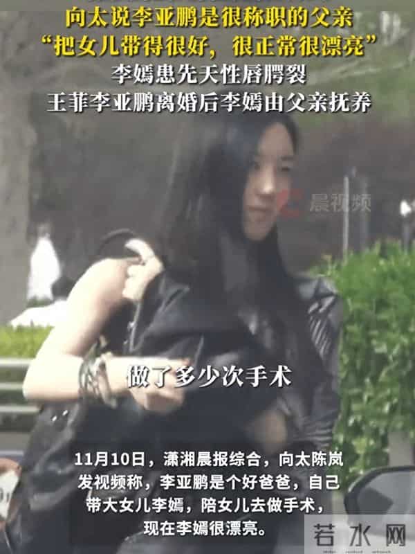 向太说李亚鹏是个好爸爸：他自己带大女儿李嫣还陪她做手术