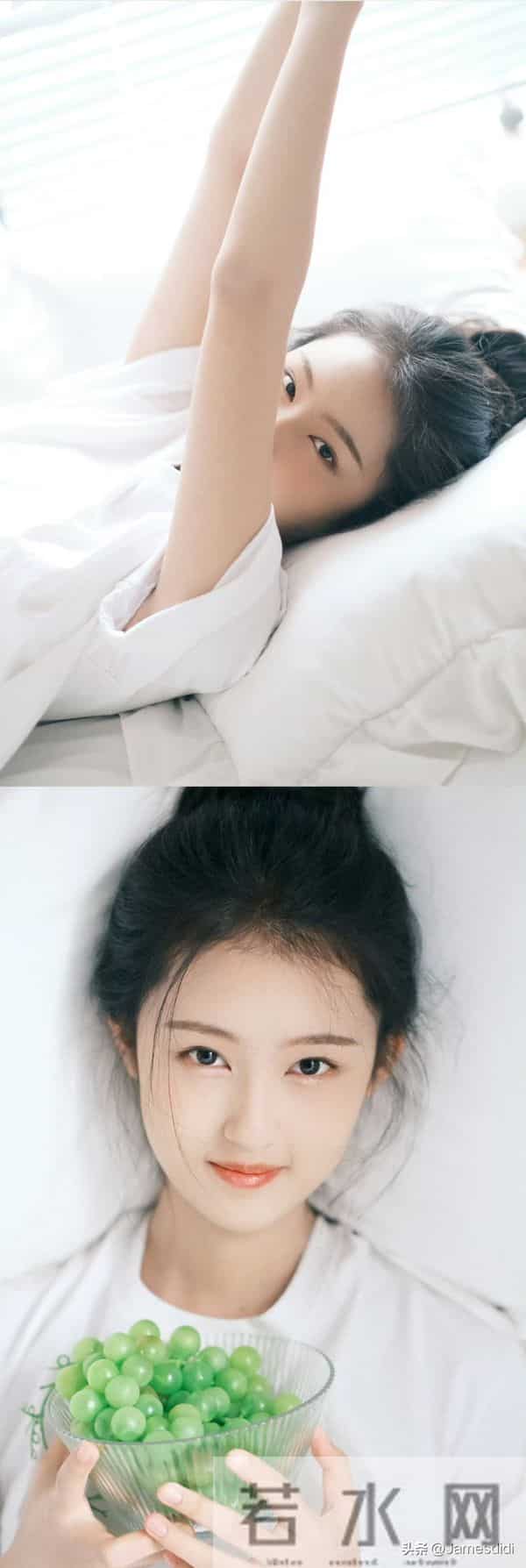 美人胚子 张婉儿 且自带仙气的 妈生脸 精致五官如小巧琼鼻 标志性梨涡