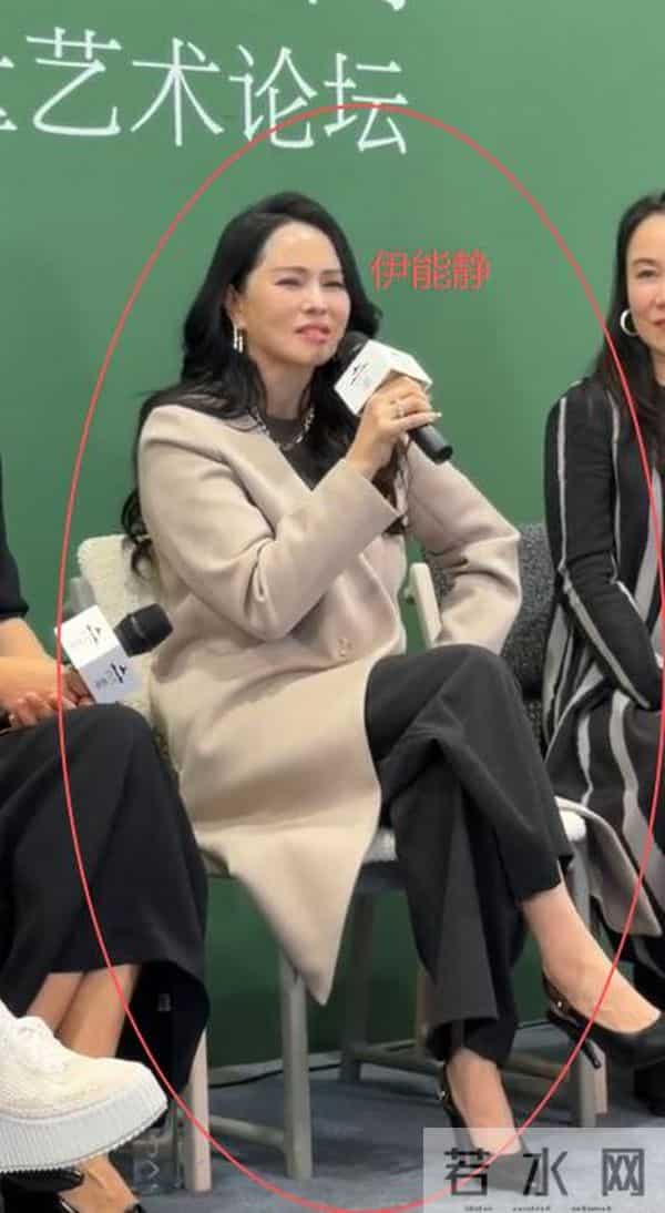 面相变了!伊能静现身艺术论坛皮松肉垮,穿奶奶裤难掩疲态显老态