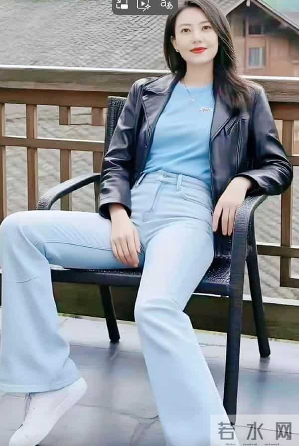 高圆圆牛仔裤背影杀确实有魅力，真的是又美又有气质优雅时髦羡慕