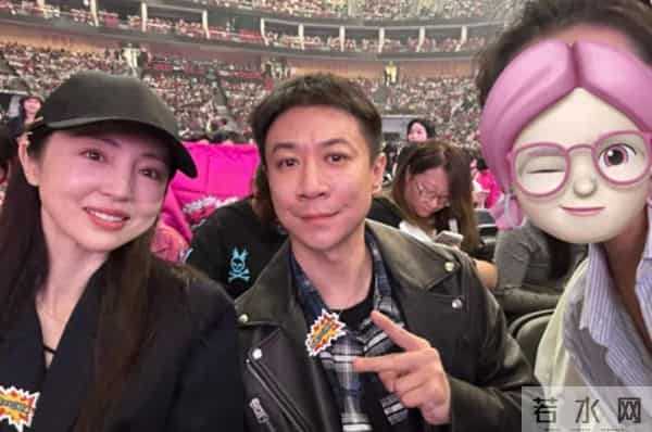董璇夫妇看大张伟演唱会，张维伊困到不停打哈欠，不忘护着老婆