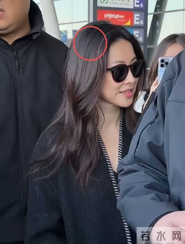 人老珠黄?41岁朱珠现身机场,白发明显皱纹也多,断崖衰老不敢认