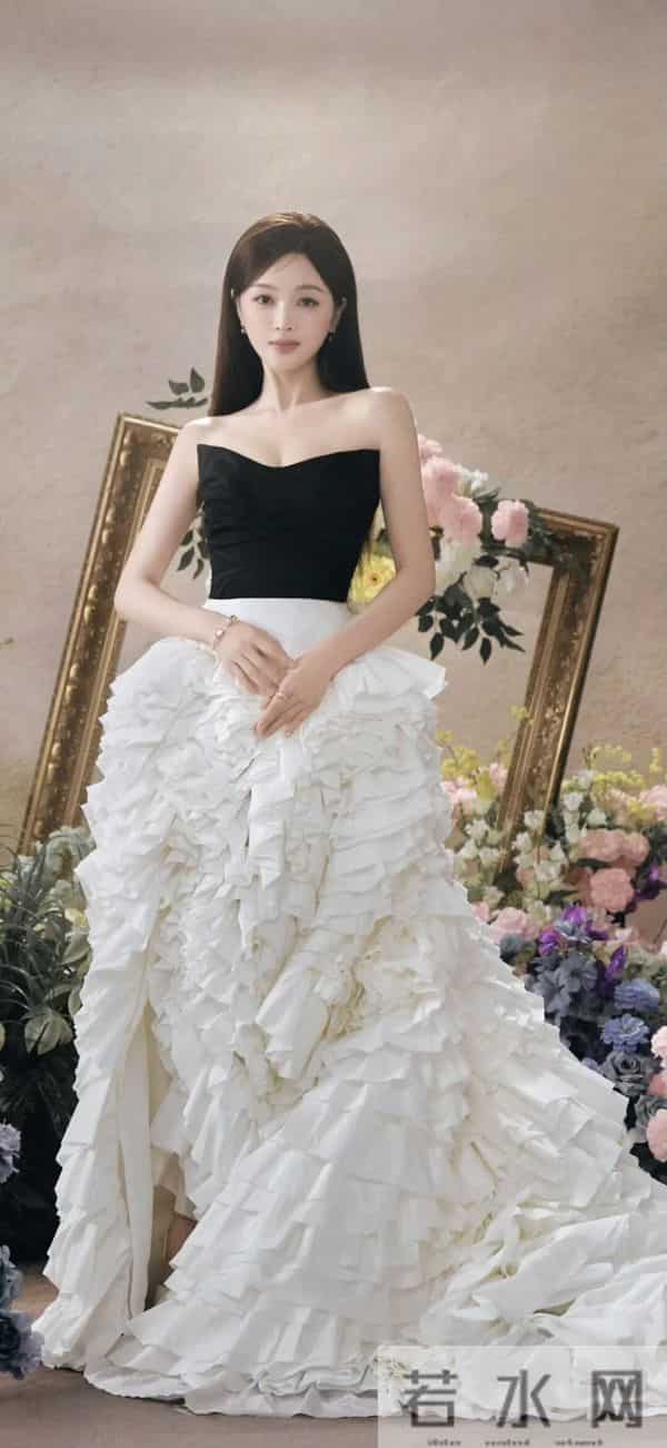 吴宣仪｜黑纱裙配花境写真，这“清冷贵气大小姐”氛围感直接封神