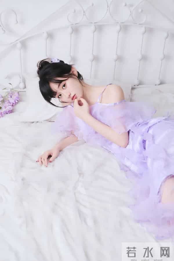 汤音璇|清纯甜美写真,梦幻紫色公主裙,少女心满满!