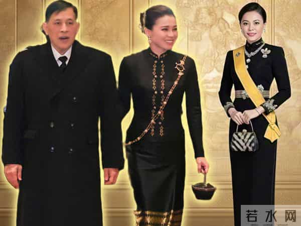 苏提达晚宴造型好美，黑金配色礼服雍容华贵，遗憾未佩戴王冠