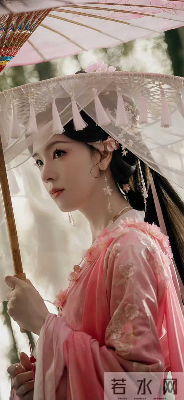 陈瑶｜粉纱古风伞遮面！新造型仙成国风人鱼公主